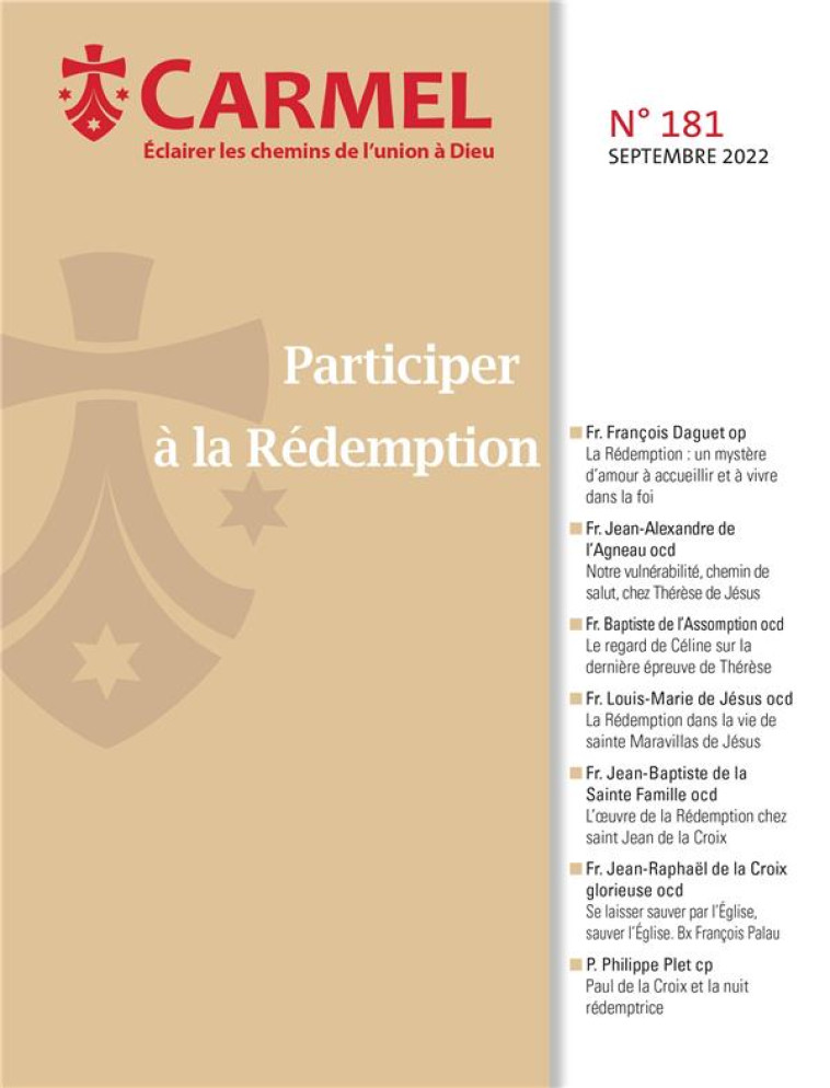 REVUE CARMEL - PARTICIPER A LA REDEMPTION : CARMEL 181 - XXX - CARMEL