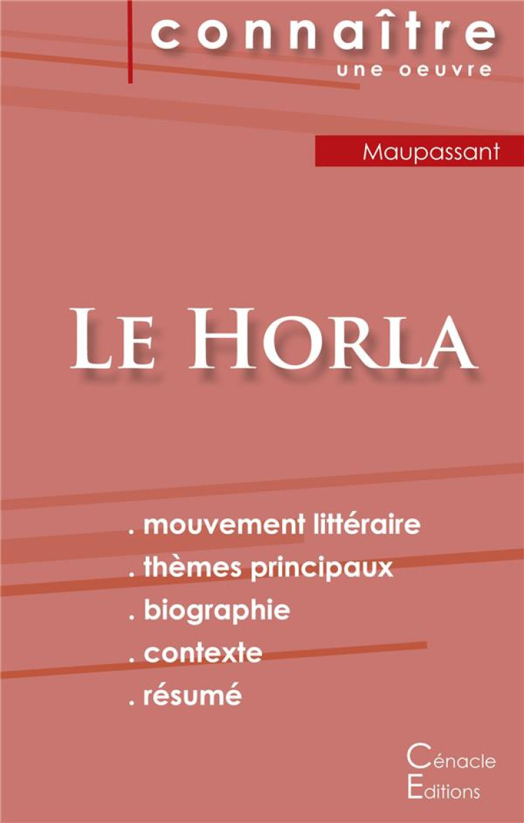 LE HORLA, DE GUY DE MAUPASSANT - MAUPASSANT-G - EBOOK MALIN