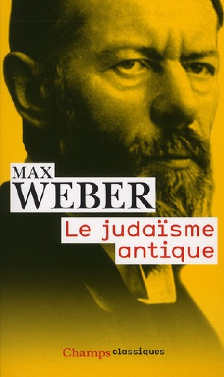 LE JUDAISME ANTIQUE - WEBER MAX - FLAMMARION