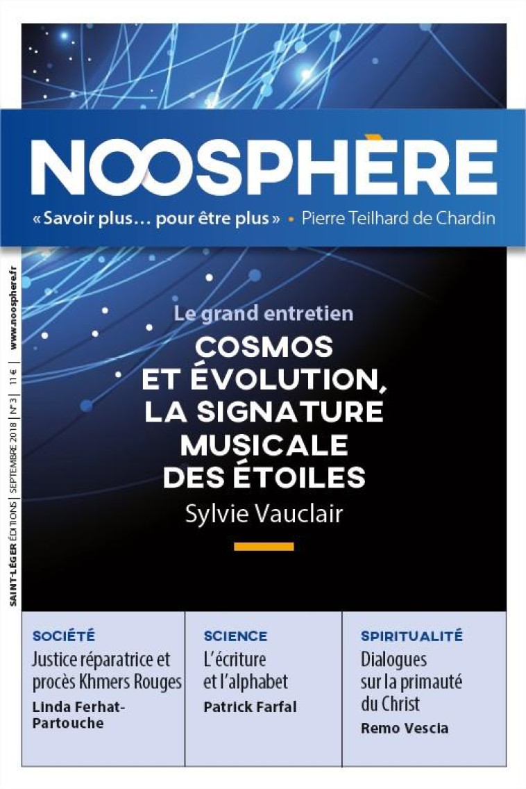 COSMOS ET EVOLUTION : LA SIGNATURE MUSICALE DES ETOILES - NOOSPHERE T 3 - MARIO CRAVIANI - SAINT LEGER