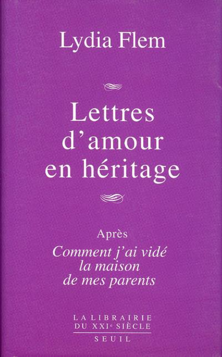 LETTRES D'AMOUR EN HERITAGE - FLEM LYDIA - SEUIL