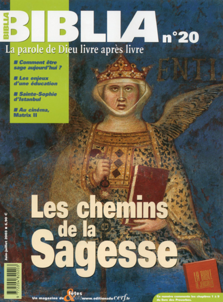 LES BIBLIA 20 - CHEMINS DE LA SAGESSE - Gilbert Maurice, GILBERT MAURICE  - CERF