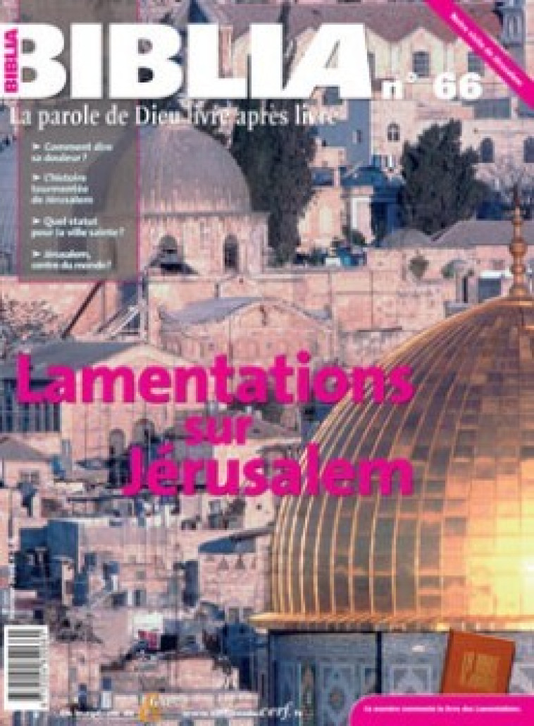 BIBLIA 66 - LAMENTATIONS SUR JERUSALEM - Collectif Biblia Collectif Biblia, Collectif biblia  - CERF