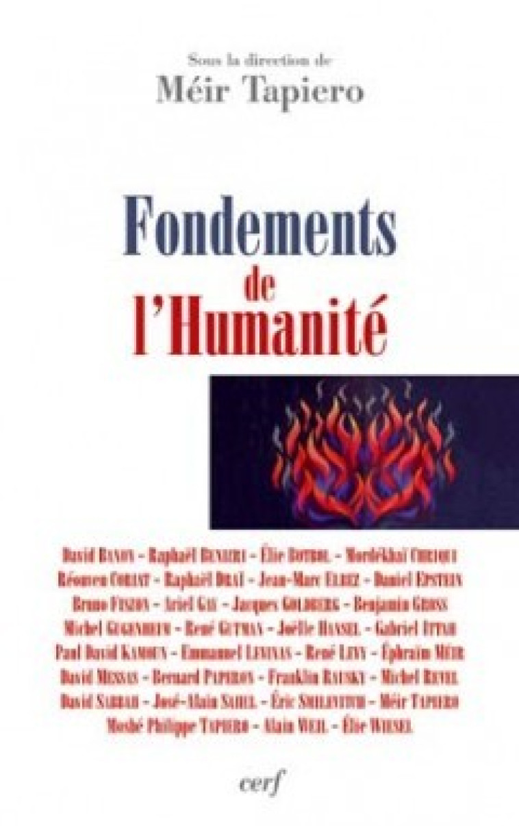 FONDEMENTS DE L'HUMANITE - Tapiero Méïr, Tapiero meir  - CERF