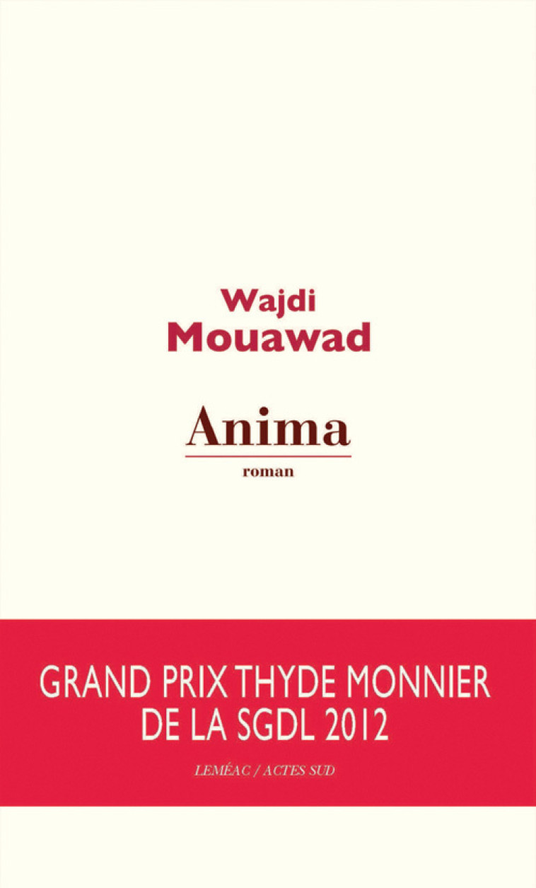 Anima - Mouawad Wajdi - ACTES SUD