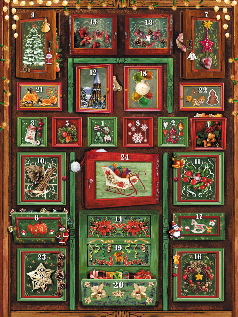 Calendrier de l'Avent L'armoire de Noël- Evangelisti - Evangelisti dom , EVANGELISTI DOM - MINEDITION