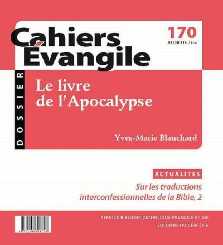 LE LIVRE DE L'APOCALYPSE - Collectif Collectif, Collectif , Collectif Clairefontaine , Marguerite Hoppenot - CERF