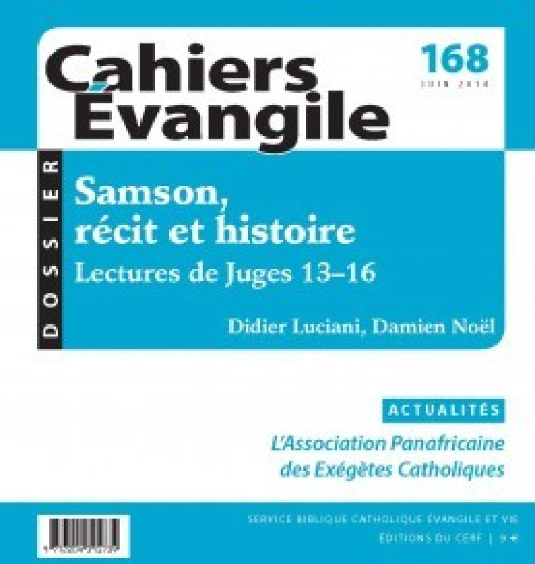 CE-168. SAMSON, RÉCIT ET HISTOIRE - Luciani Didier, Noël Damien, NOEL DAMIEN , LUCIANI DIDIER  - CERF