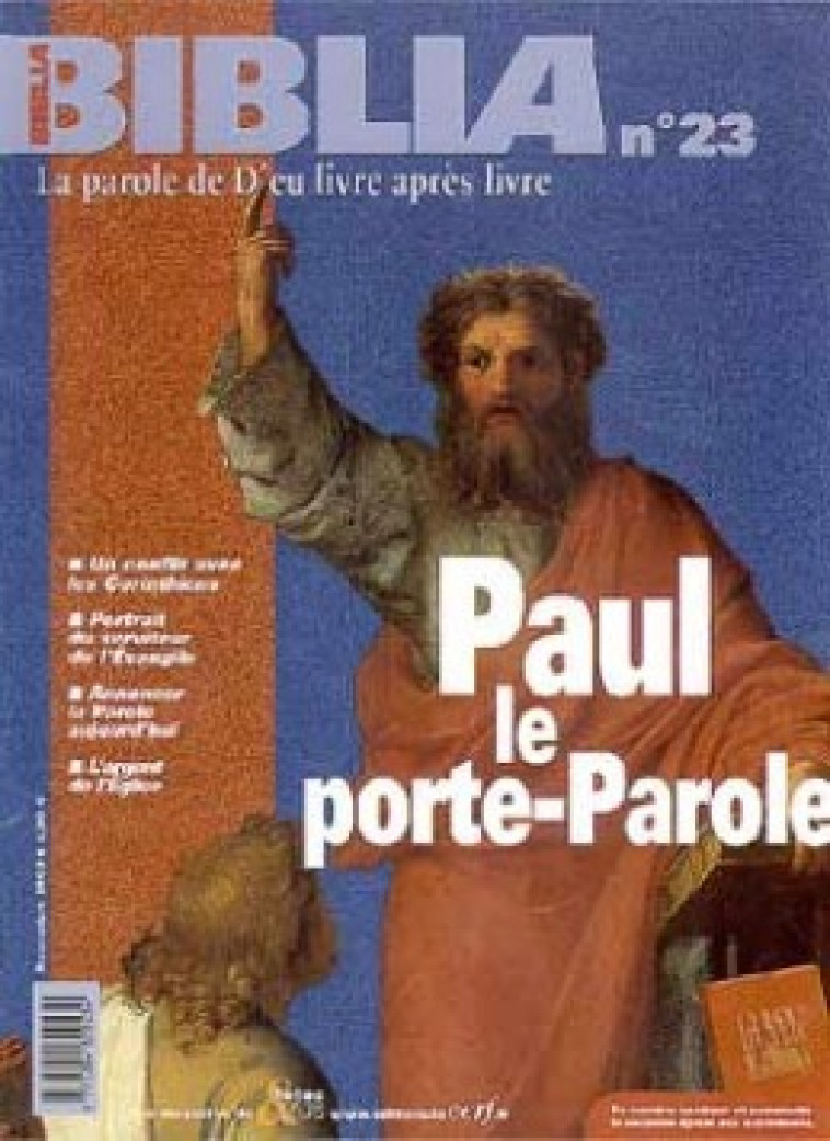 BIBLIA 23 - PAUL, LE PORTE-PAROLE - Tassin Claude, TASSIN CLAUDE  - CERF