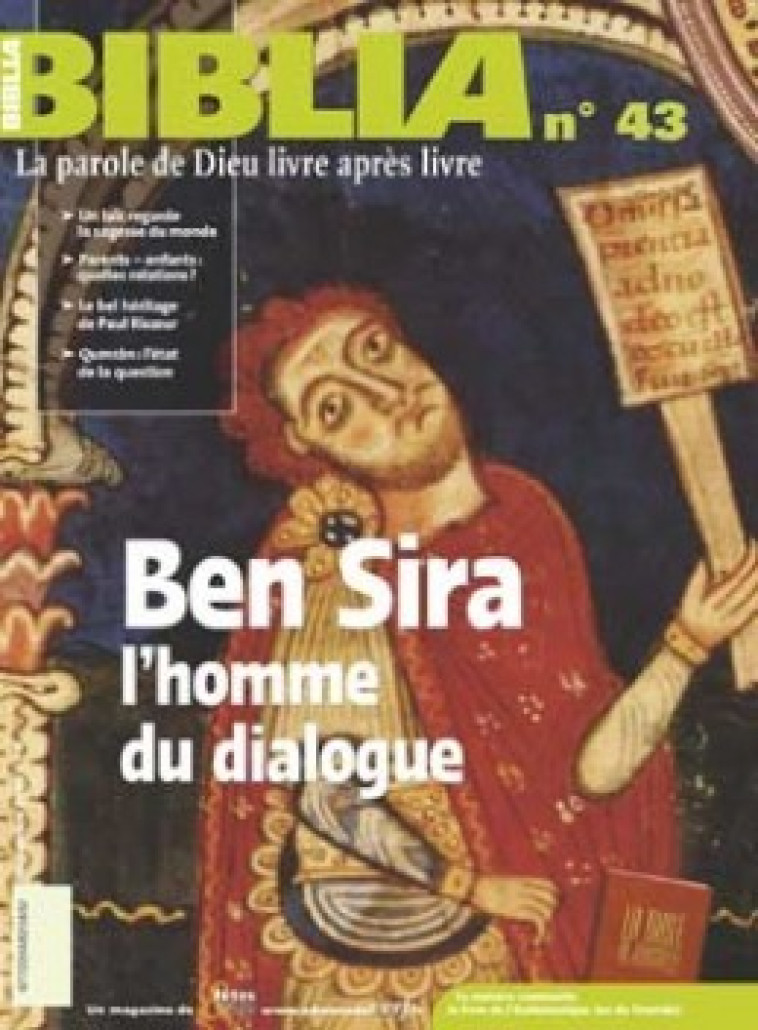 BIBLIA 43 - BEN SIRA, L'HOMME DU DIALOGUE - Poirier Jean-Michel, Poirier jean-mich. , POIRIER JEAN-MICHEL  - CERF