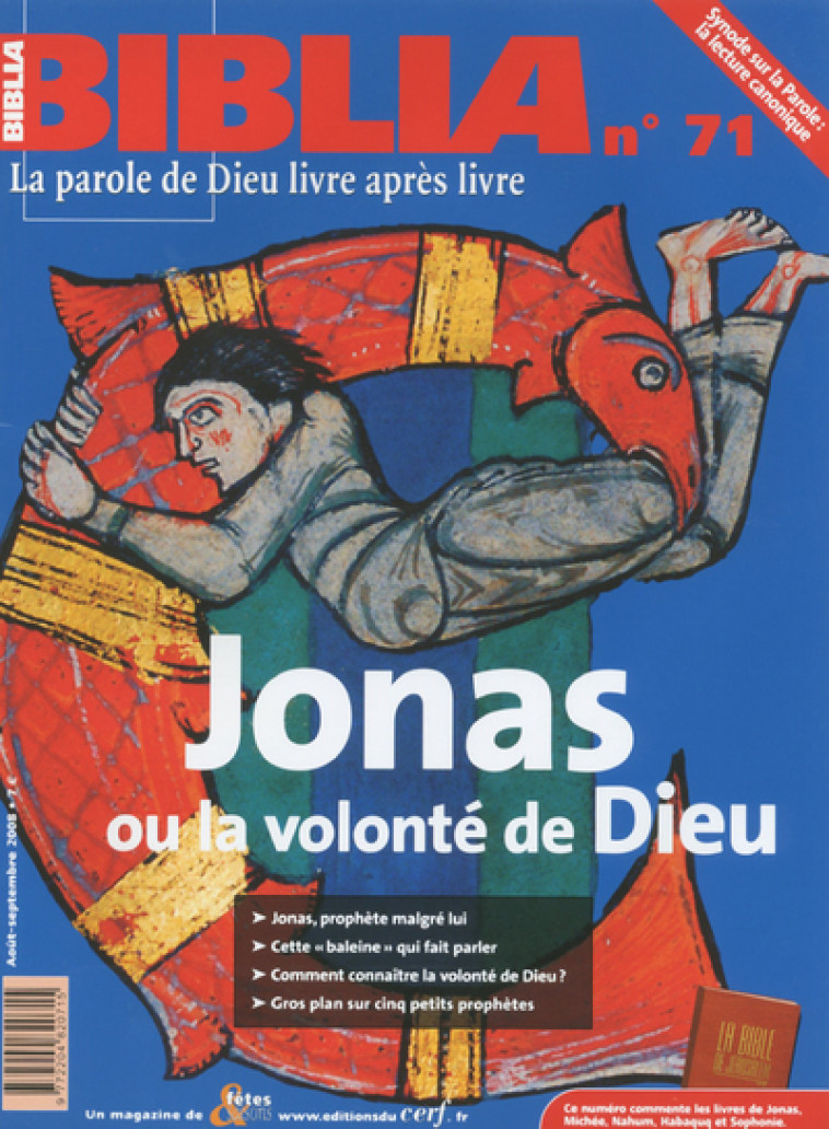 BIBLIA 71 - JONAS OU LA VOLONTE DE DIEU - Collectif Biblia Collectif Biblia, Collectif biblia  - CERF