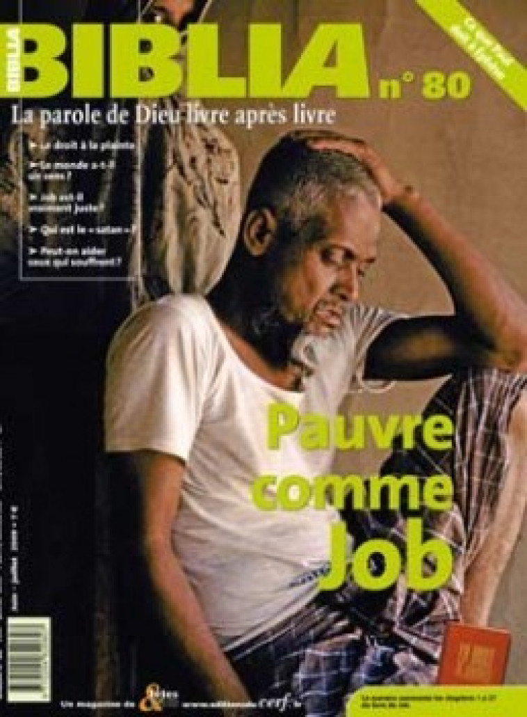 BIBLIA NUMERO 80 PAUVRE COMME JOB - Collectif Biblia Collectif Biblia, Collectif biblia  - CERF