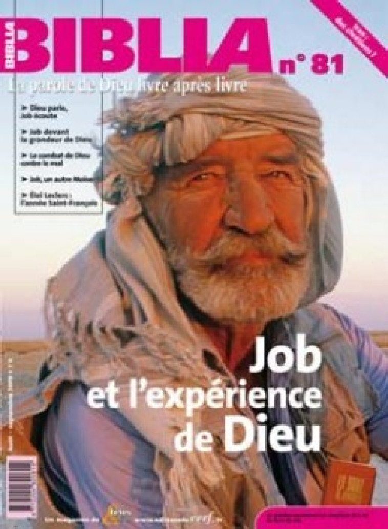 BIBLIA 81 - JOB ET L'EXPERIENCE DE DIEU - Collectif Biblia Collectif Biblia, Collectif biblia  - CERF