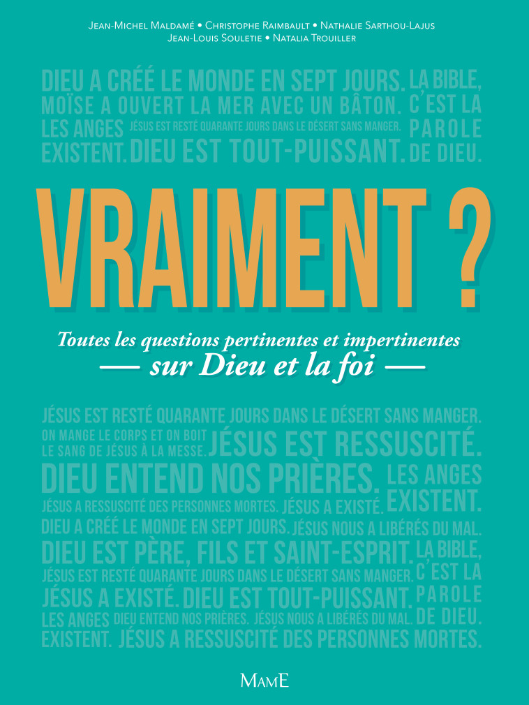 Vraiment ? Toutes les questions pertinentes et impertinentes sur Dieu et la foi - Maldame Jean-Michel, Trouiller Natalia, Raimbault Christophe, Souletie Jean-Louis, Sarthou-Lajus Nathalie - MAME