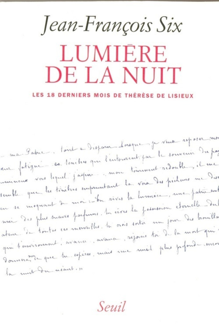 LUMIERE DE LA NUIT - SIX JEAN-FRANCOIS - SEUIL