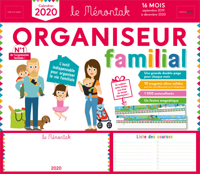 Organiseur familial Mémoniak 2019-2020 - Nesk Nesk - 365 PARIS