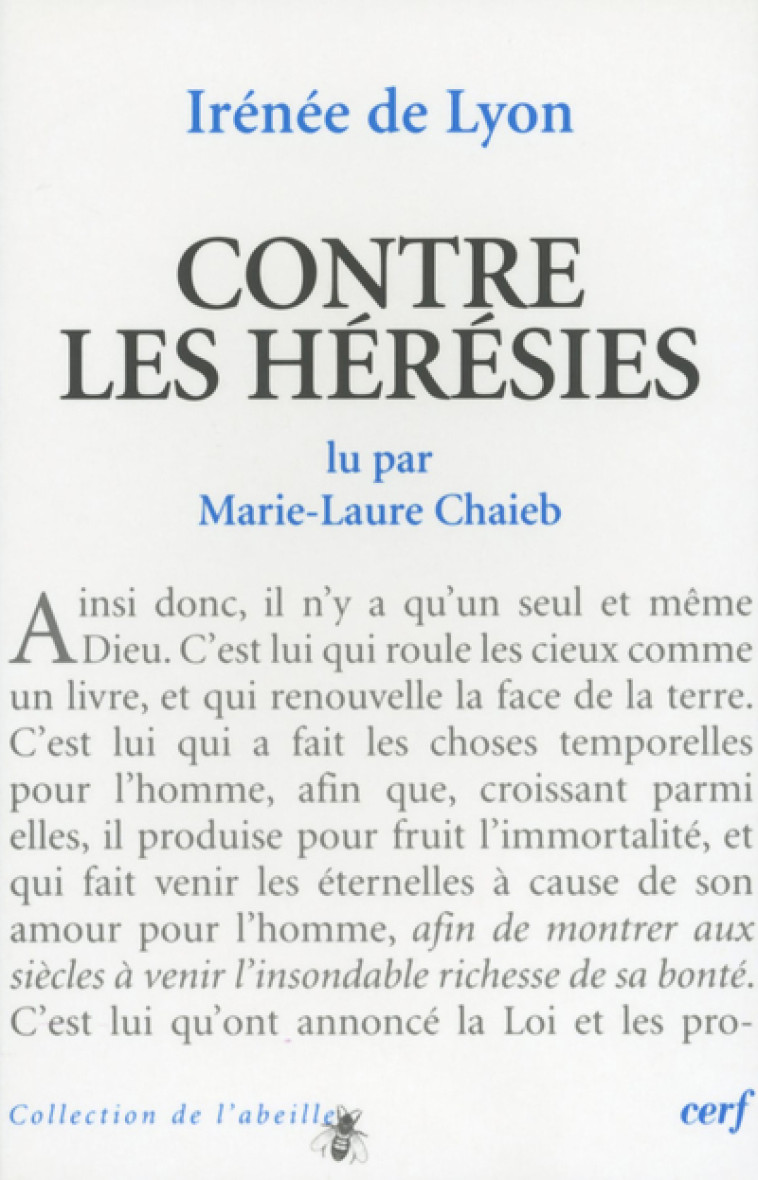 Irénée de Lyon : Contre les hérésies - Irénée de Lyon IRENEE DE - CERF