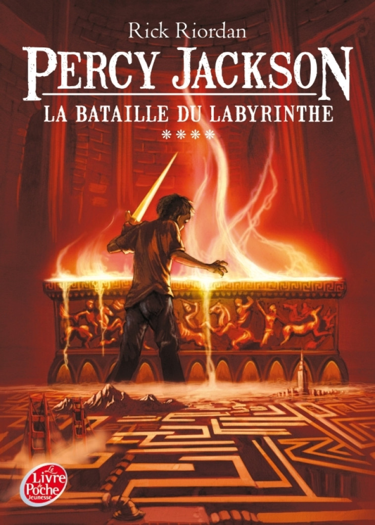 Percy Jackson - Tome 4 - La bataille du labyrinthe - Riordan Rick, Pracontal Mona, Rocco John, Pracontal Mona de - POCHE JEUNESSE