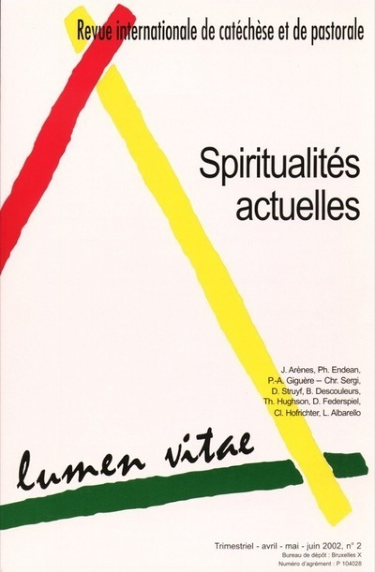 Spiritualités actuelles 2002/2 - Collectif  - LUMEN VITAE