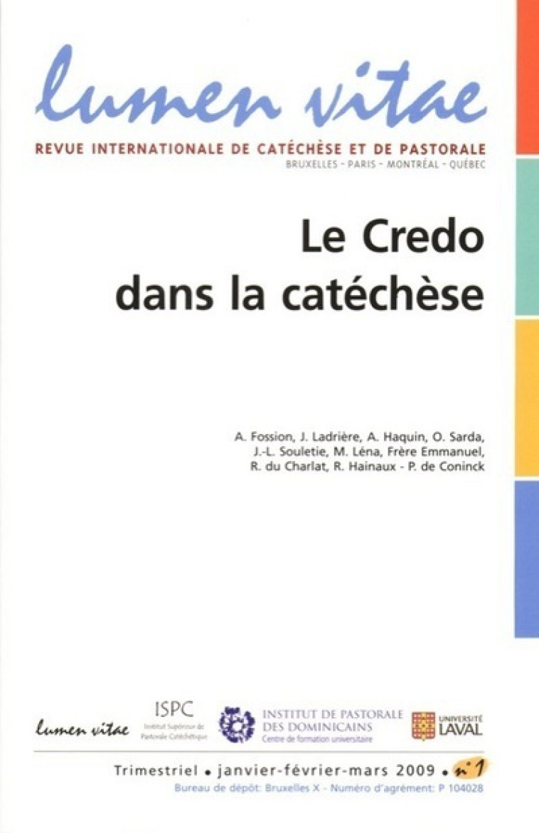 Le credo dans la catéchèse - Collectif  - LUMEN VITAE