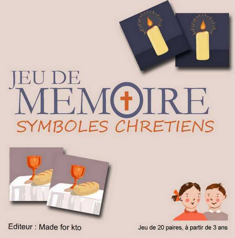 Jeu de mémoire - Symboles chrétiens - GUERIN C - MADE FOR KTO