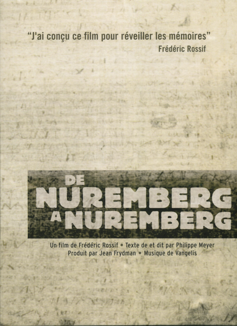 NUREMBERG A NUREMBERG - 3 DVD -  Rossif FrEdEric - MONTPARNASSE