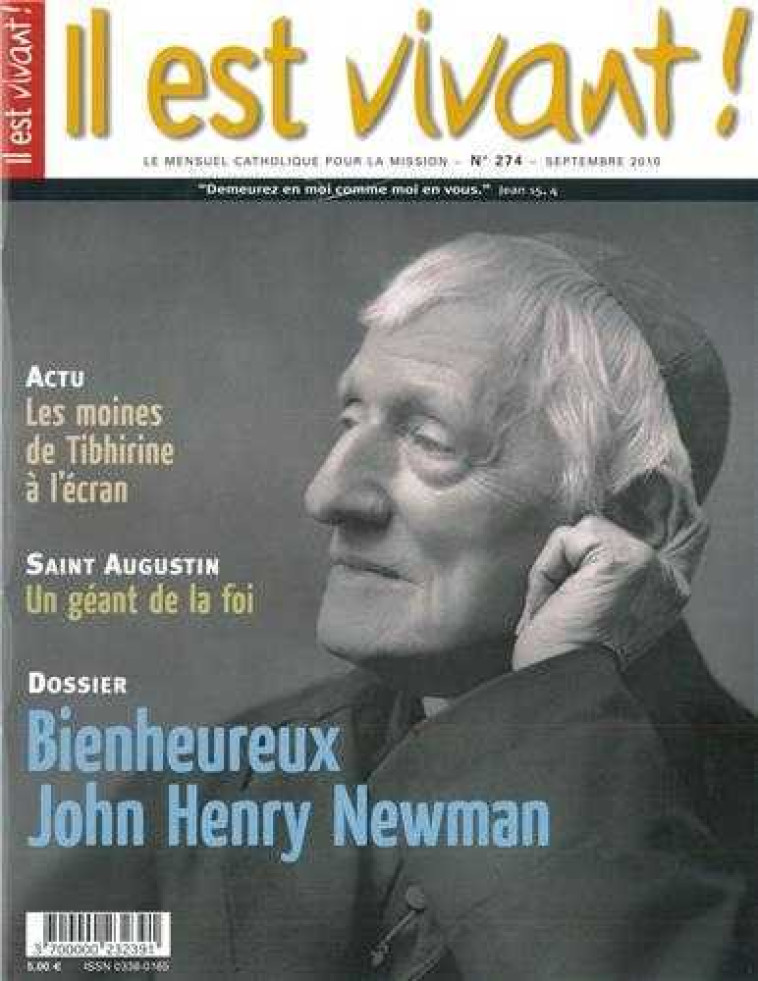 N°274 - Bienheureux John Henry Newman - Septembre 2010 -  Collectif - IL EST VIVANT