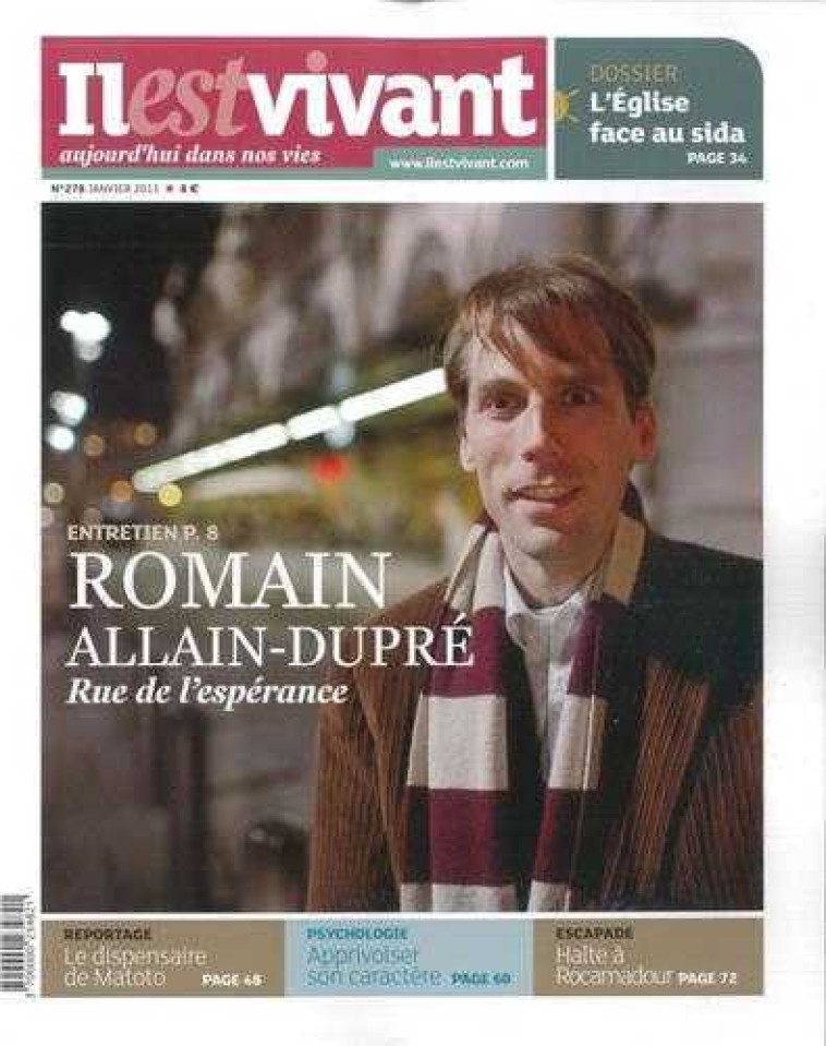 N°278 -  Romain Allain-Dupré rue de l'espérance - Janvier 2011 -  Collectif - IL EST VIVANT