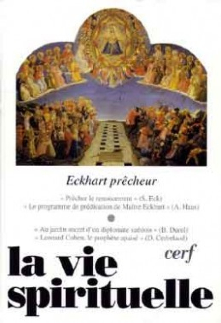 La vie Spirituelle numéro 742 Eckhart prêcheur - Collectif Collectif - CERF