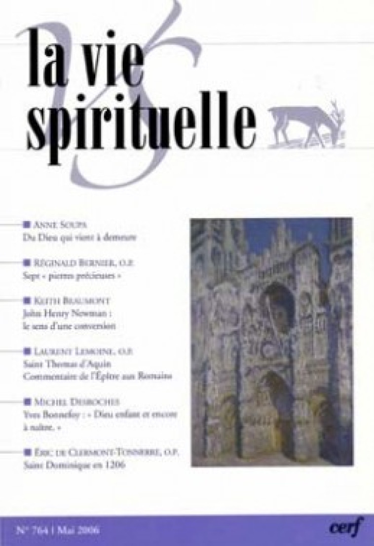 La Vie Spirituelle n° 764 - Collectif Collectif - CERF