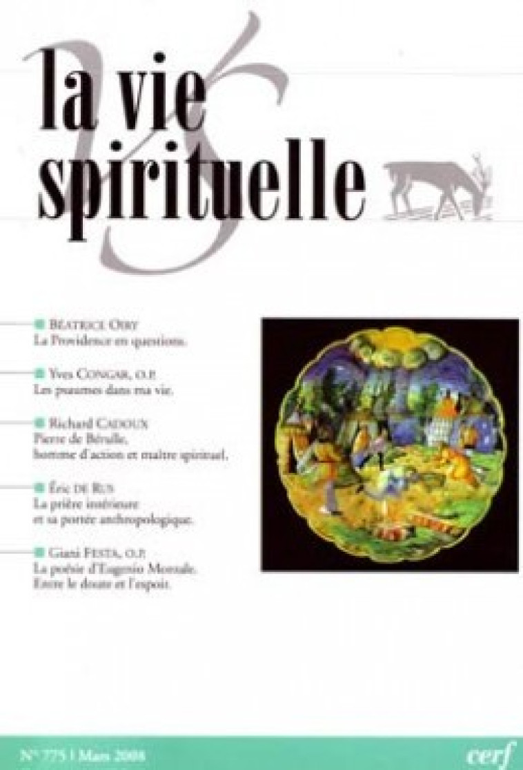 La Vie Spirituelle n° 775 - Collectif Collectif - CERF