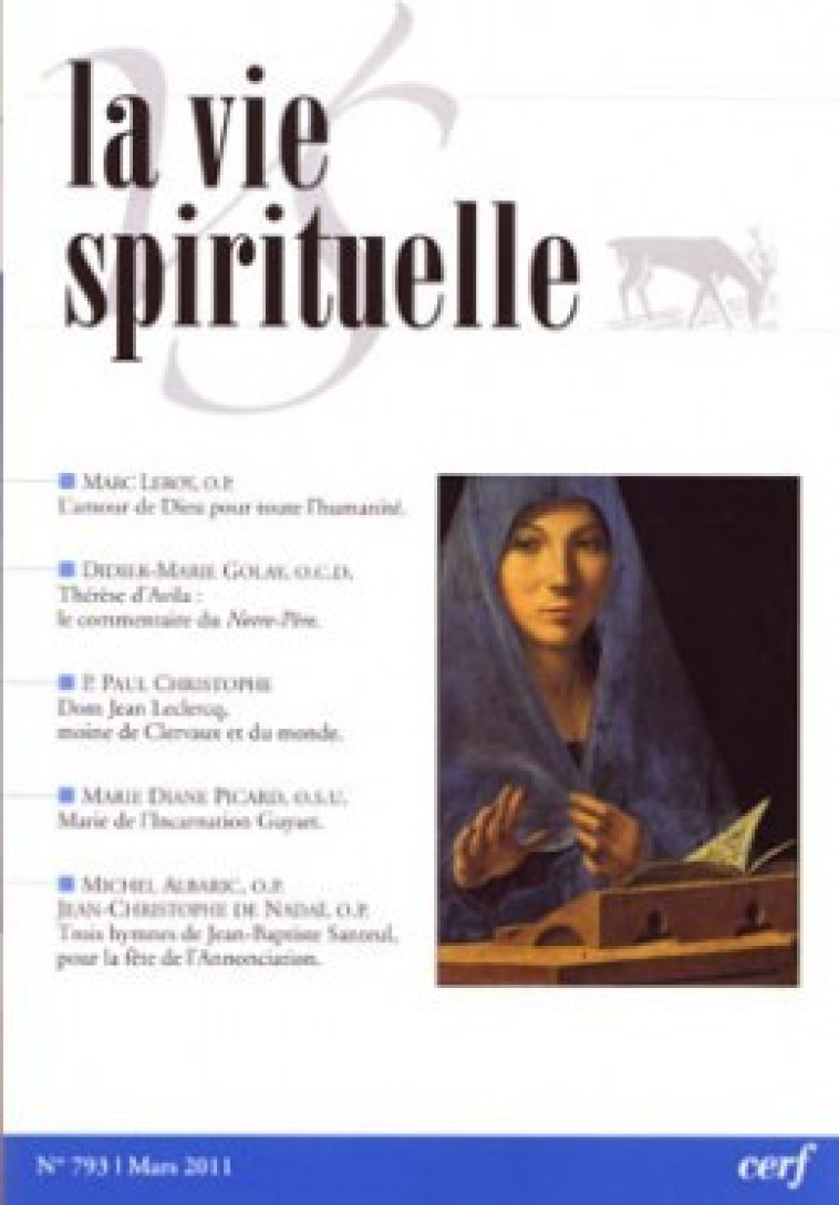 La Vie Spirituelle n° 793 - Collectif Collectif - CERF