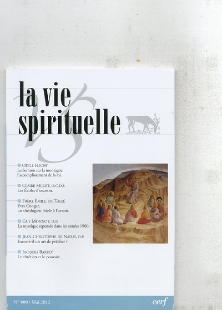 La Vie Spirituelle n° 800 - Collectif Collectif - CERF