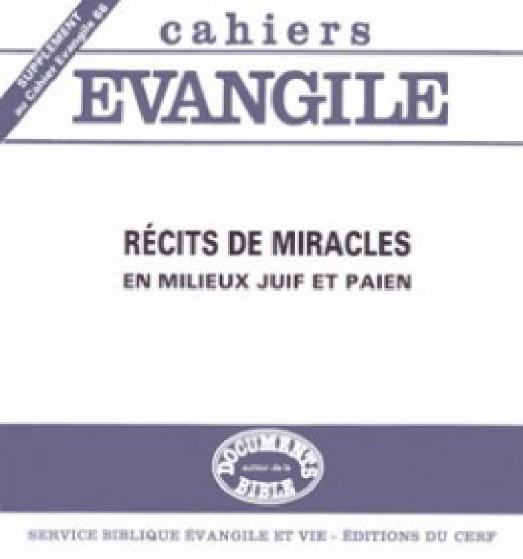 SCE-66 RÉCITS DE MIRACLES - Hugues Cousin,  COUSIN HUGUES - CERF