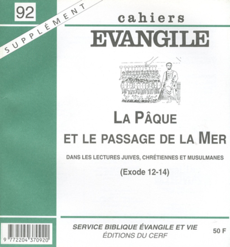 LA SCE-92 PÂQUE ET LE PASSAGE DE LA MER (EXODE 12-14) - Michel Berder,  BERDER MICHEL - CERF