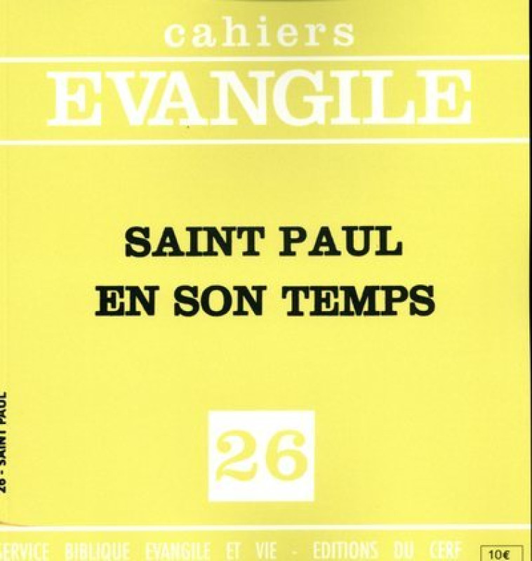 CE-26. SAINT PAUL EN SON TEMPS - Edouard Cothenet,  Cothenet edouard - CERF