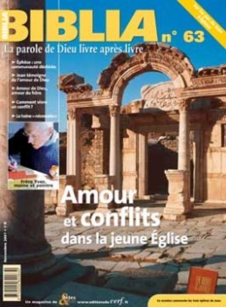 BIBLIA 63 - AMOUR, CONFLITS DANS LA JEUNE EGLISE - Collectif Biblia Collectif Biblia,  Collectif biblia - CERF