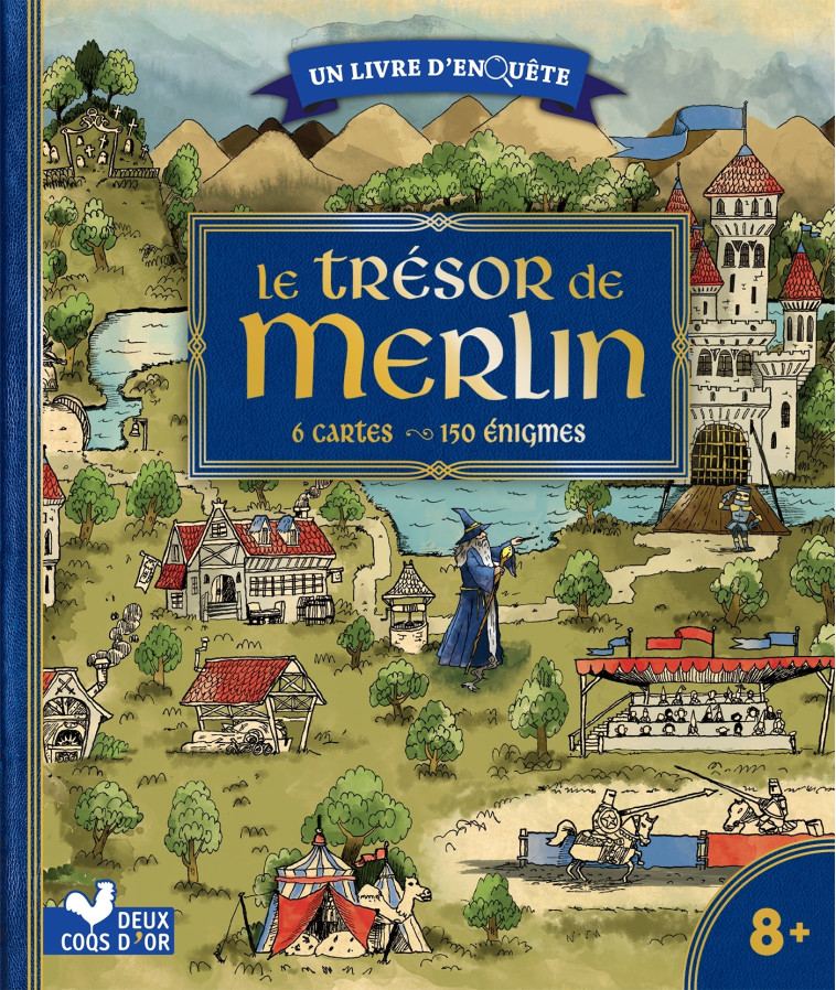 Le trésor de Merlin - livre avec cartes et loupe - Virgile Turier,   - DEUX COQS D OR