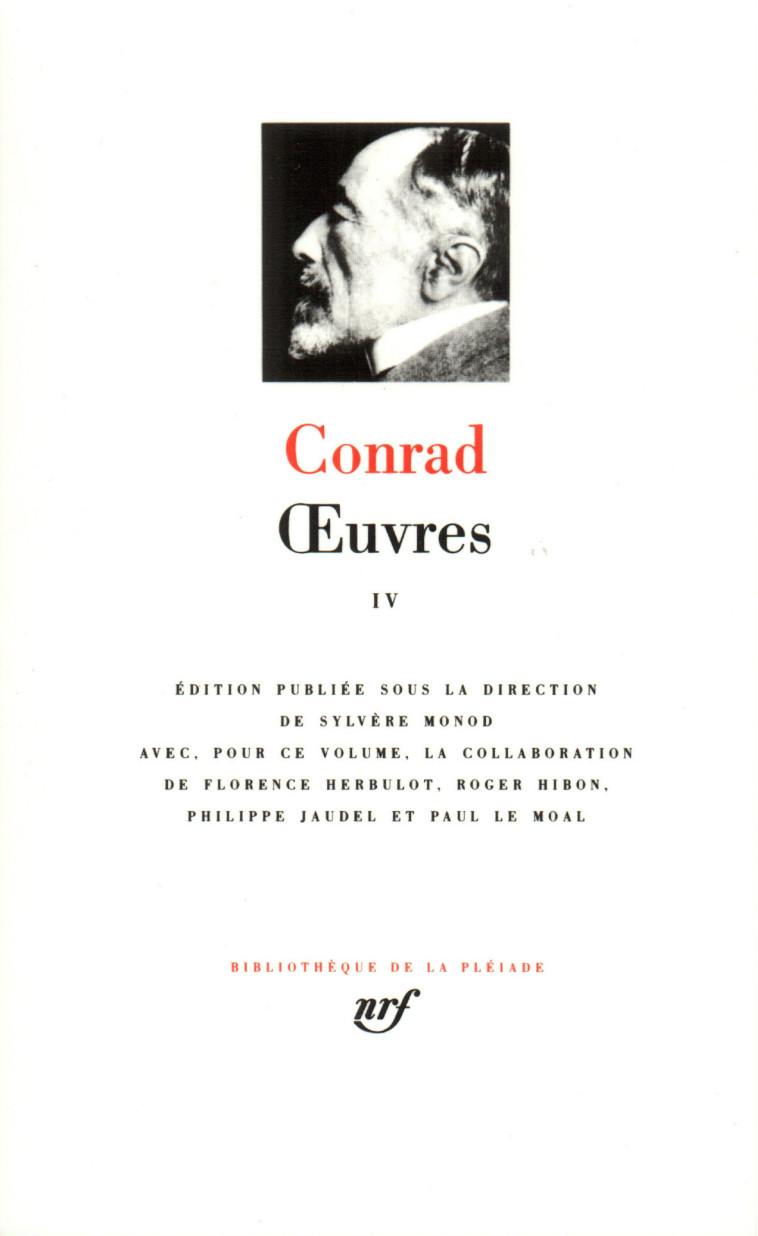 OEUVRES - VOL04 - CONRAD JOSEPH - GALLIMARD