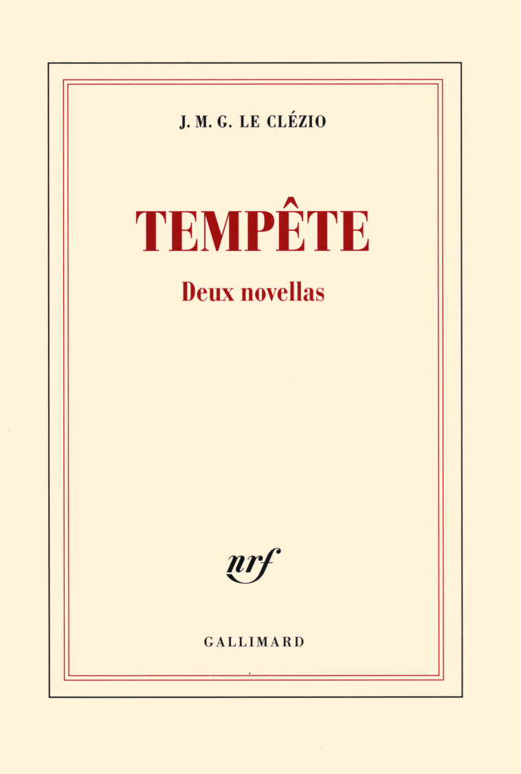 TEMPETE - J. M. G. Le Clézio - GALLIMARD