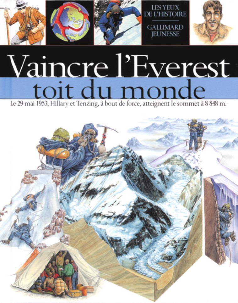 VAINCRE L'EVEREST, TOIT DU MONDE - RICHARD PLATT, Russell Barnet, John James, Yves Ballu, Jean Esch - GALLIMARD JEUNE