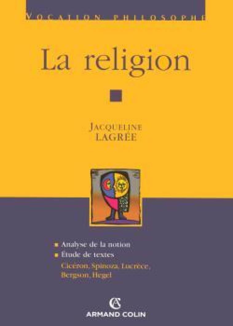 La religion - Jacqueline Lagree - ARMAND COLIN