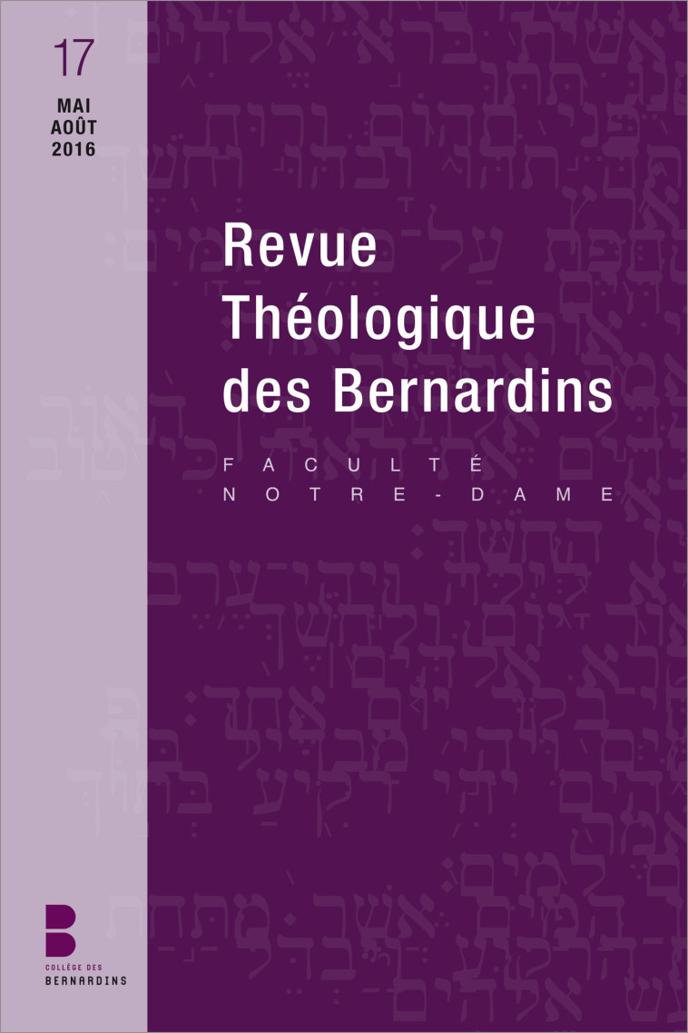 Revue théologique des Bernardins 17 -  Collège des Bernardins - PAROLE SILENCE