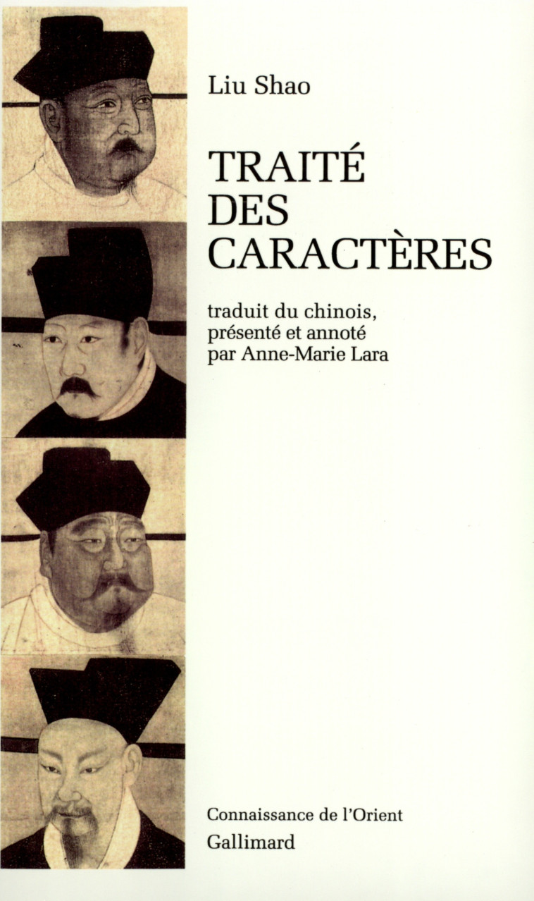 Traité des caractères -  Liu Shao - GALLIMARD