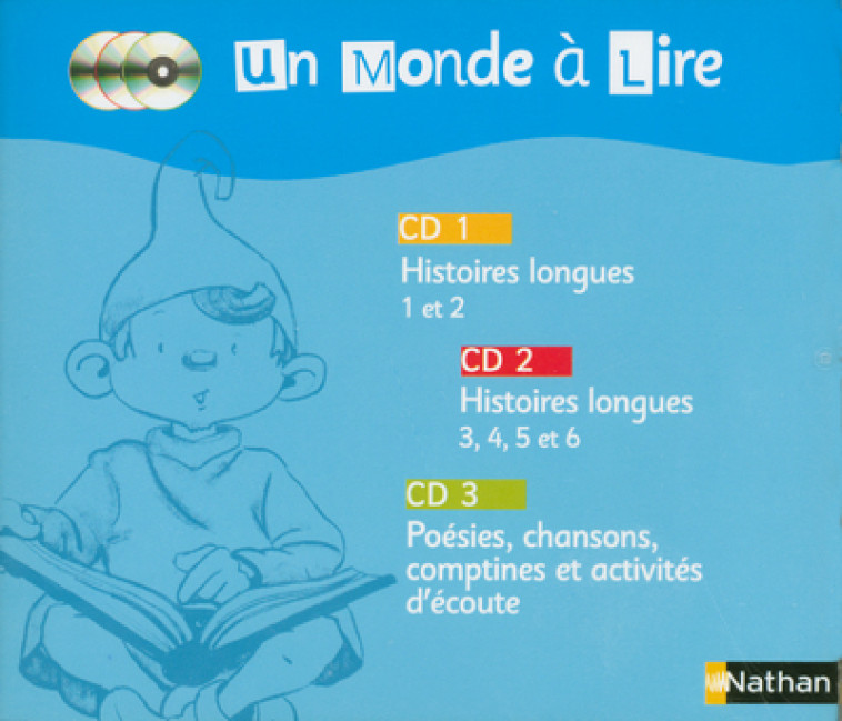 Un monde à lire CP - série bleue - 3 CD audio - Christian Lamblin - NATHAN