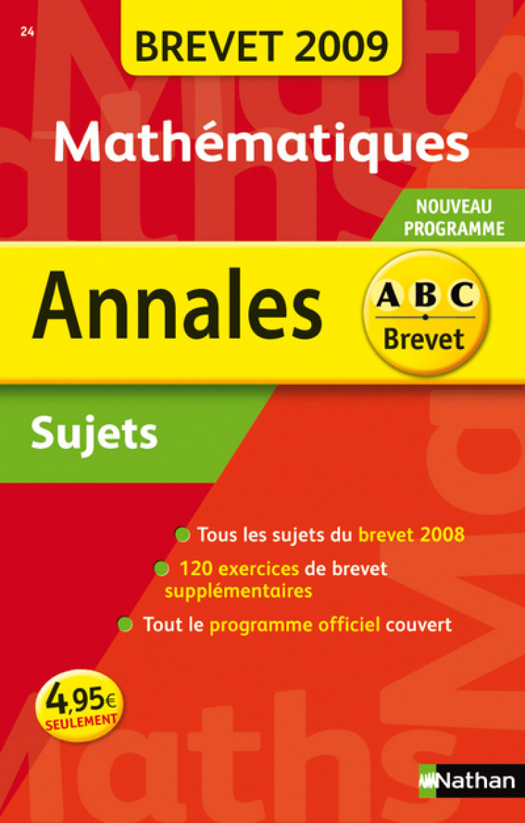 ANNAL 09 ABC BREV SUJ MATH NC - Carole Feugère - NATHAN