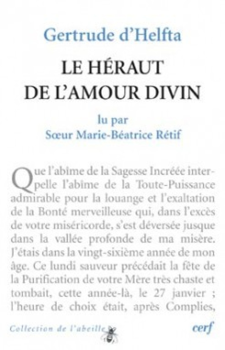 GERTRUDE D'HELFTA : « LE HÉRAUT DE L'AMOUR DIVIN » - Béatrice Retif - CERF