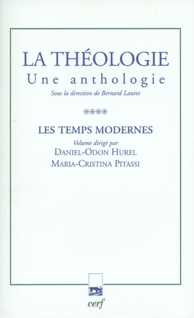 LA THÉOLOGIE. UNE ANTHOLOGIE, TOME IV - Edgeworth de Firmont - CERF