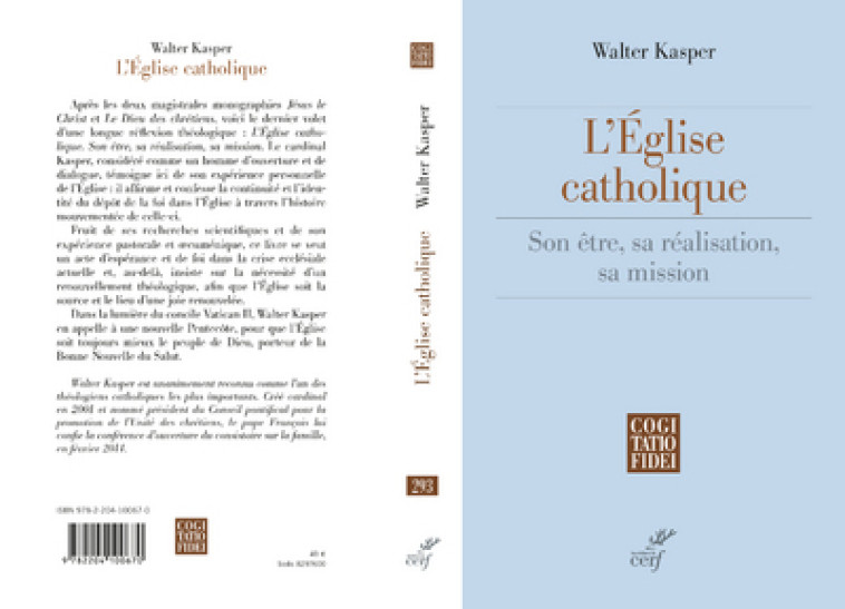 L'EGLISE CATHOLIQUE - Walter Kasper - CERF