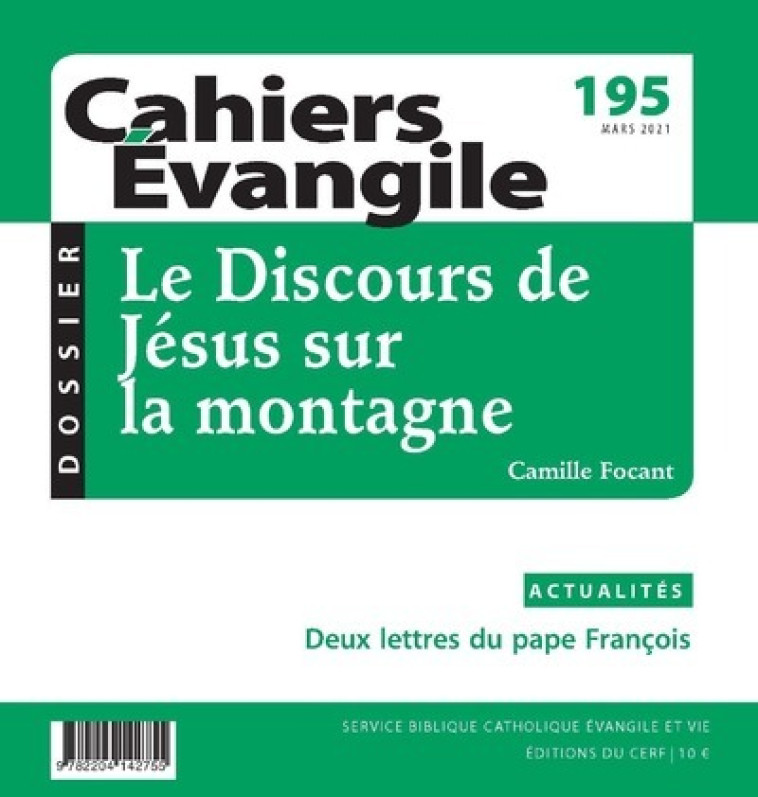 CAHIERS EVANGILE - NUMERO 195 -  Collectif - CERF